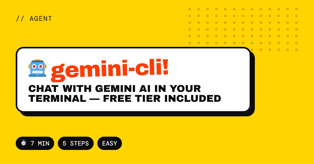 Chat with Gemini AI in Your Terminal — Free Tier Included