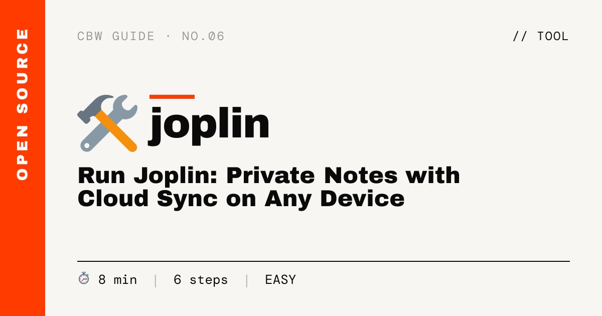 Run Joplin: Private Notes with Cloud Sync on Any Device