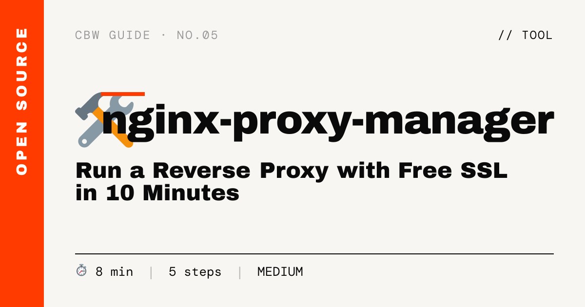 Run a Reverse Proxy with Free SSL in 10 Minutes
