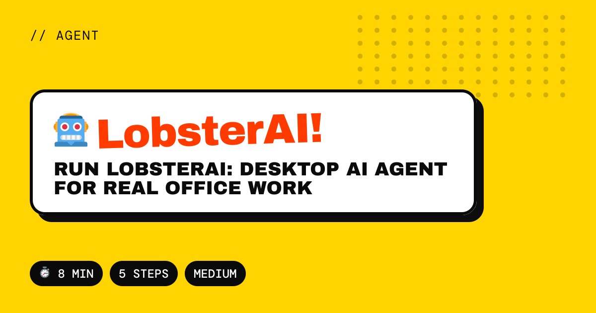 Run LobsterAI: Desktop AI Agent for Real Office Work