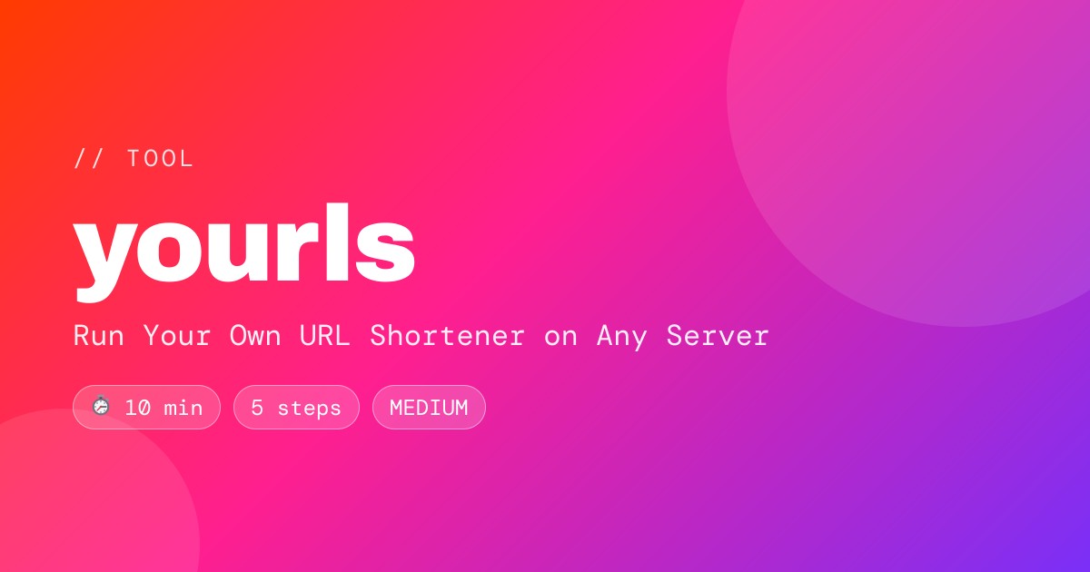Run Your Own URL Shortener on Any Server